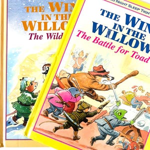 Two  books A Good Night Sleep Tight Storybook The Wind In The Willows The Wild Wood + The Battle For Toad Hall pair illustrated story books