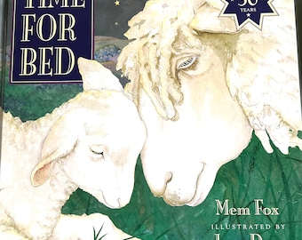 Time For Bed  Vintage Children's Book: Fox Illustration, Jane Dyer, 1993 Edition