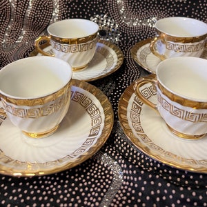Vintage Miniature Tea Set: Fine China Gold Detail, Made in Japan