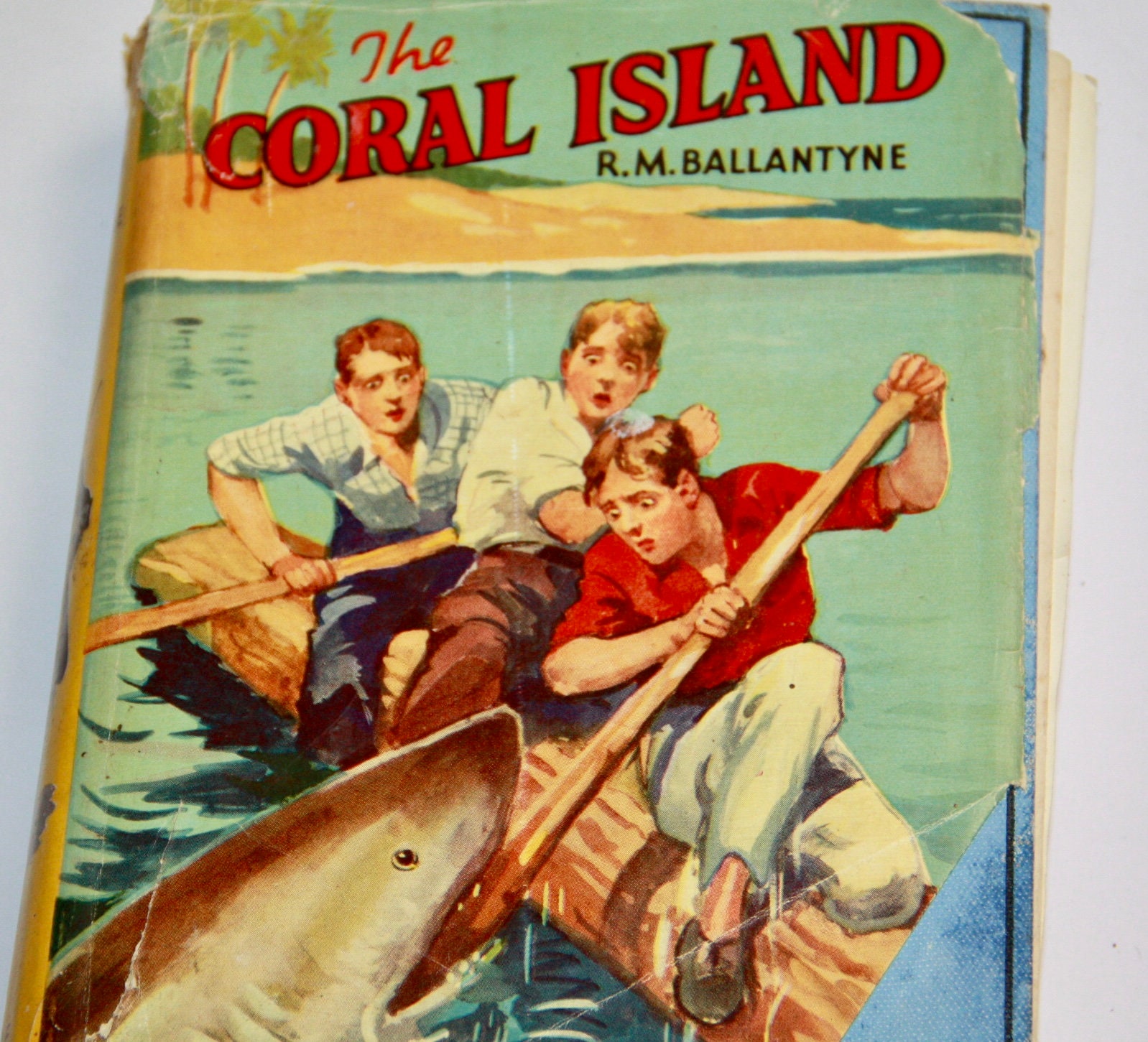 The Coral Island R M Ballantyne 1930's Publication Juvenile Productions LTD  London Vintage Publication Vintage Book Complete Used With Wear 