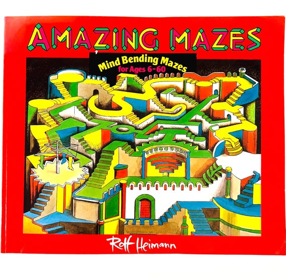 Vintage Children's Maze Book – Rolf Heimann, Mind-bending Puzzles
