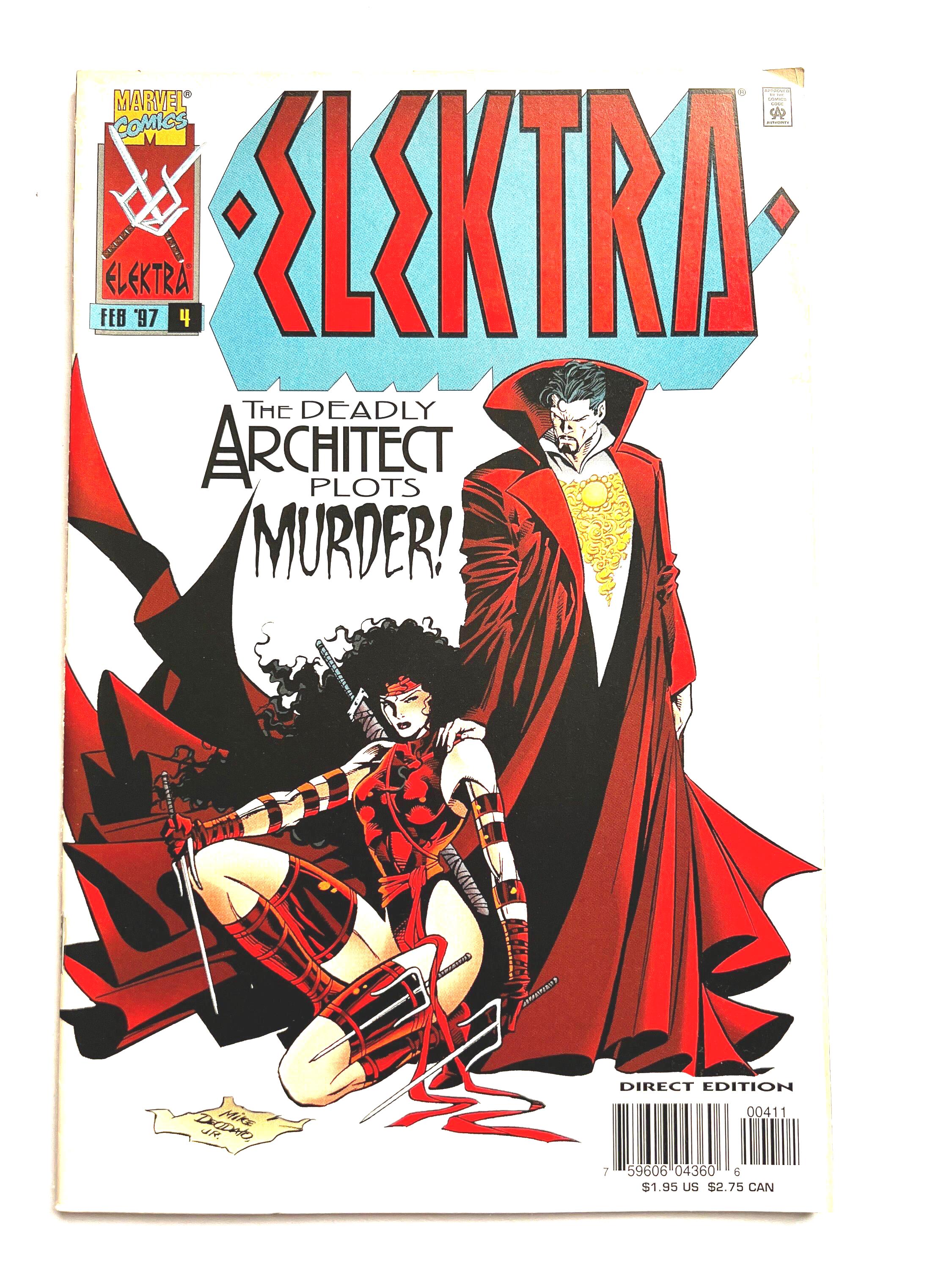 Vintage Marvel Comic Book Elektra Vol. 1 No 4 February 1997