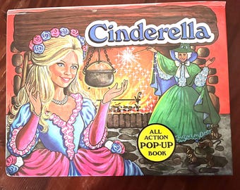 Vintage Cinderella Pop-Up Book: 1980s Brown Watson, Interactive 3D Scenes Children's Book