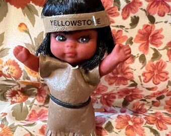 Yellowstone Souvenir Doll  9 cm vintage Collectible