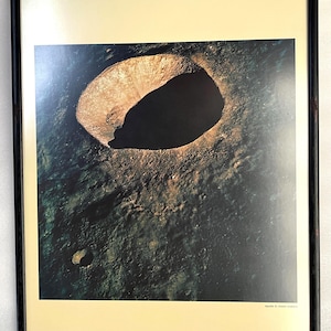 Set Of 4 Framed Vintage Nasa Photographs Apollo and Gemini Missions Moon craters Earth from space Nile Valley from Apollo X Gemini Xll + + +