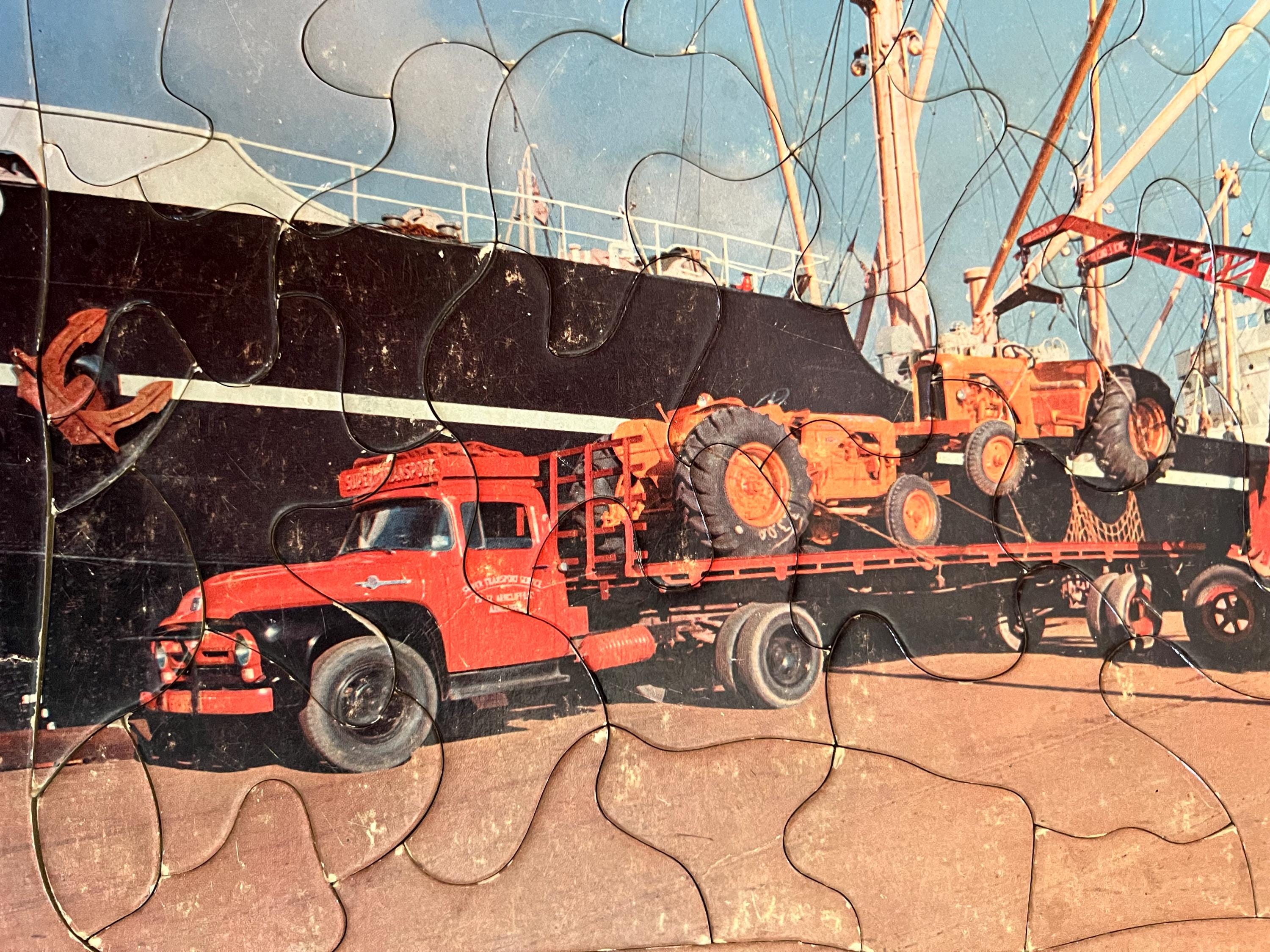 ヴィンテージトラックのジグソーパズル：1950年代の大型トラック用