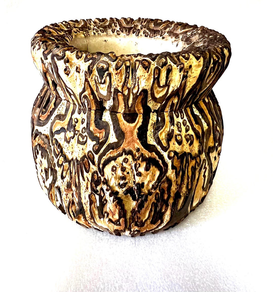 Vintage Ponga Wood Vase: New Zealand Carving, Studio Crafted - Etsy