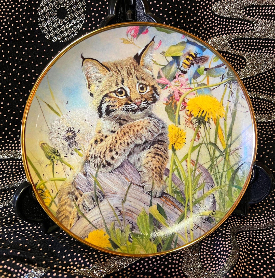 Franklin Mint Heirloom Cat Plate: 