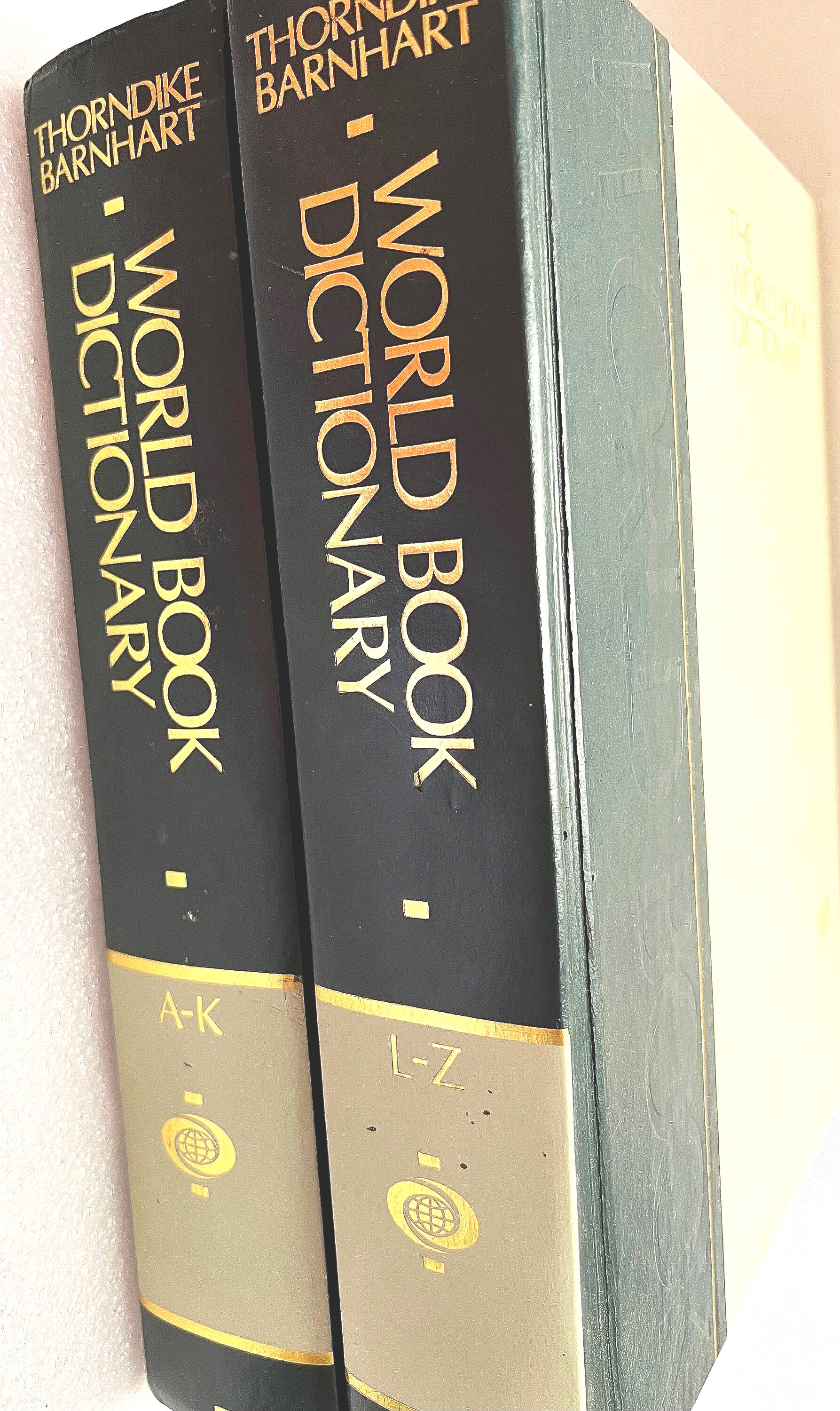 World Book Dictionary 2 Volume Set A–K L–Z 1990s Hardcover