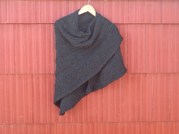 thick black shawl