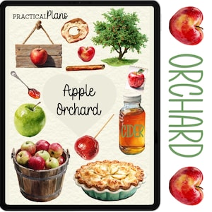 Apple Orchard Digital Stickers | Fall Stickers | Digital Sticker Sheet | Goodnotes Compatible | Pre-cropped PNG Files
