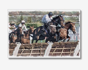 Constitution Hill Cheltenham Horse Racing Canvas Art Print