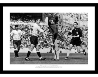 Dave Mackay Grabs Billy Bremner 1966 Tottenham Hotspur Photo Memorabilia