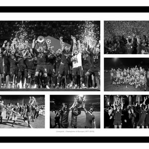 Liverpool Six Times Champions of Europe 1977-2019 Photo Memorabilia image 1