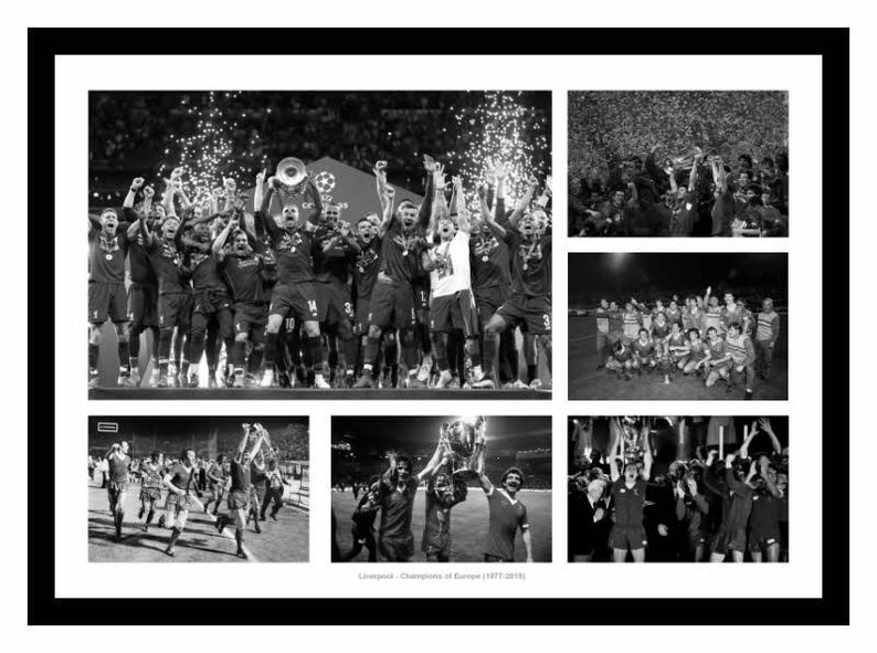 Liverpool Six Times Champions of Europe 1977-2019 Photo Memorabilia image 1