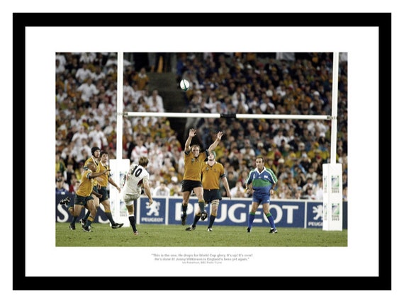 Jonny Wilkinson Drop Goal 2003 World Cup Final Rugby Photo