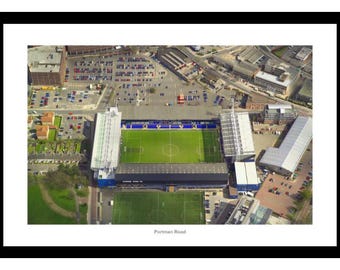 Ipswich Town Portman Road Stadium Aerial View Photo Memorabilia