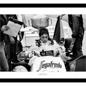 Ayrton Senna 1984 British Grand Prix Formula One Photo Memorabilia