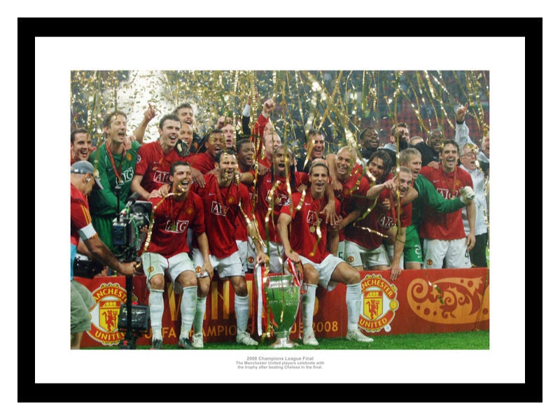Manchester United 2008 Champions League Team Photo Memorabilia - Etsy