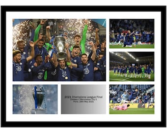 Chelsea 2021 Champions League Photo Montage Memorabilia