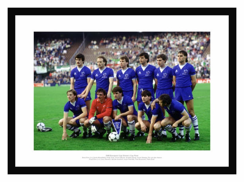 Everton FC 1985 European Cup Winners Cup Final Team Photo Etsy