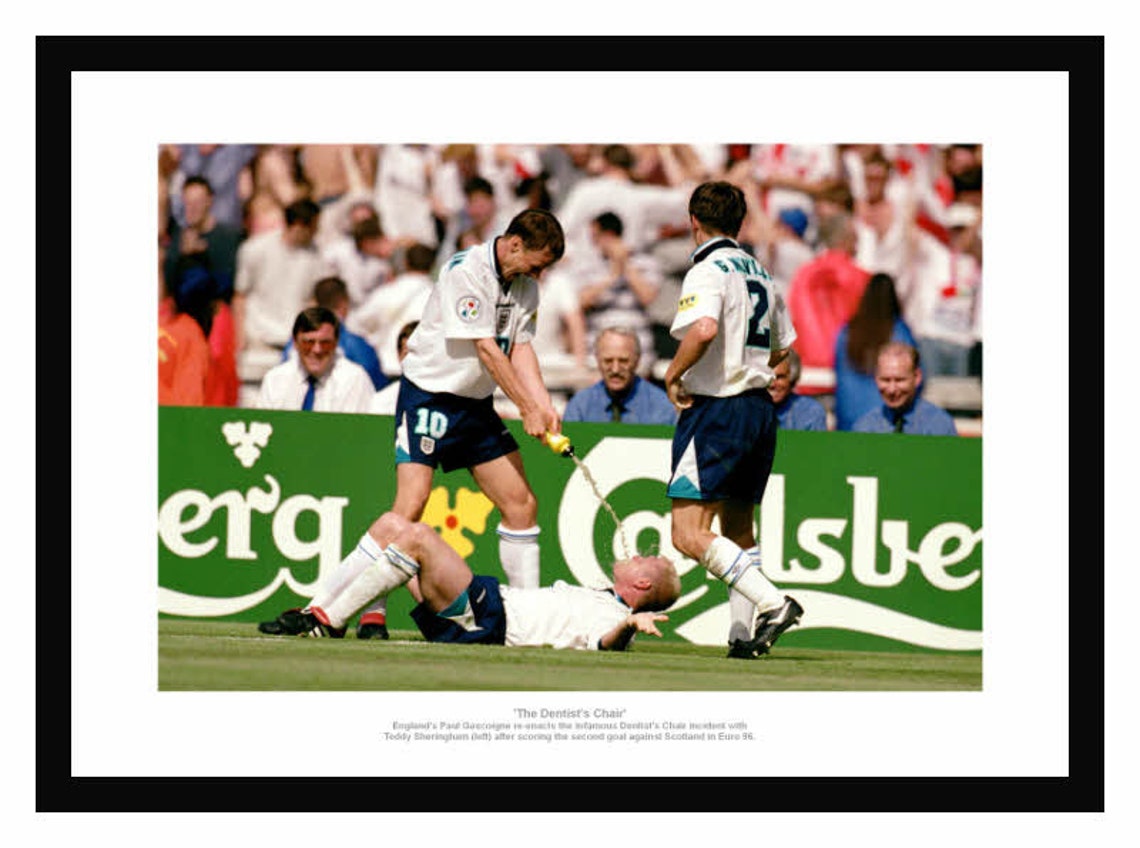 Paul Gascoigne Gazza 'Dentist Chair' Euro 96 Photo Etsy