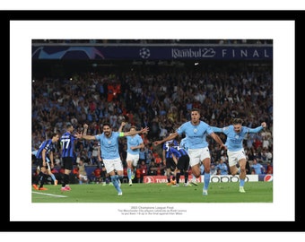 Manchester City 2023 Champions League Final Rodri Goal Photo Memorabilia