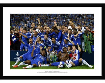 Chelsea 2012 European Champions Team Celebrations Photo Memorabilia