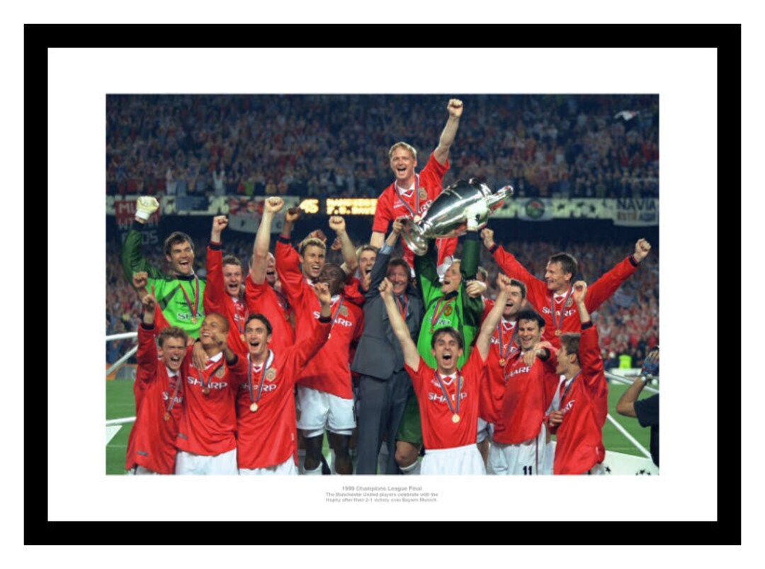 Manchester United 1999 European Champions Team Photo Memorabilia Etsy