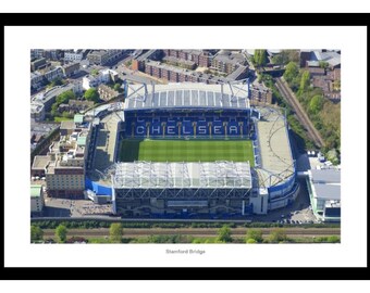 Stamford Bridge Chelsea FC Stadium Aerial View Photo Memorabilia