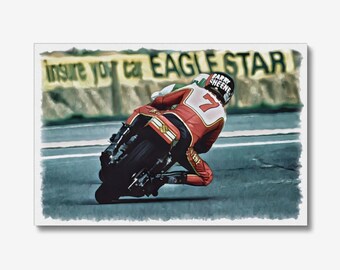 Barry Sheene Brands Hatch Motorcycle Canvas Art Print