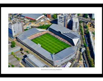 Brentford Community Stadium Aerial View Photo Memorabilia