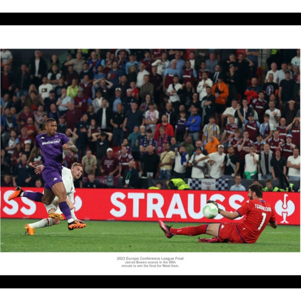 West Ham United 2023 Europa Conference League Final Bowen Winning Goal Photo