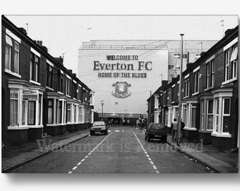 Everton FC Outside Goodison Park Stadium Photo Memorabilia