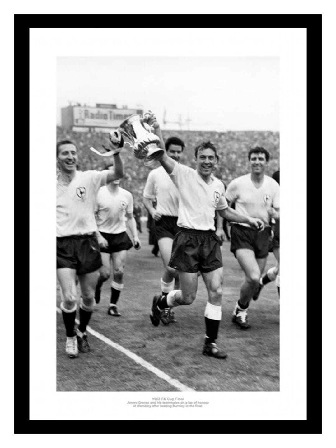 Photo Collector Tottenham 1962 Signée (8 Joueurs) Avec Certificat D'authenticité - FA Cup