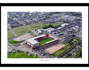 Pittodrie Stadium Aberdeen FC Aerial View Photo Memorabilia