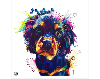Crumble the Cavalier King Charles Spaniel Fine Art Print by Sarah Taylor Art | Dog Wall Art