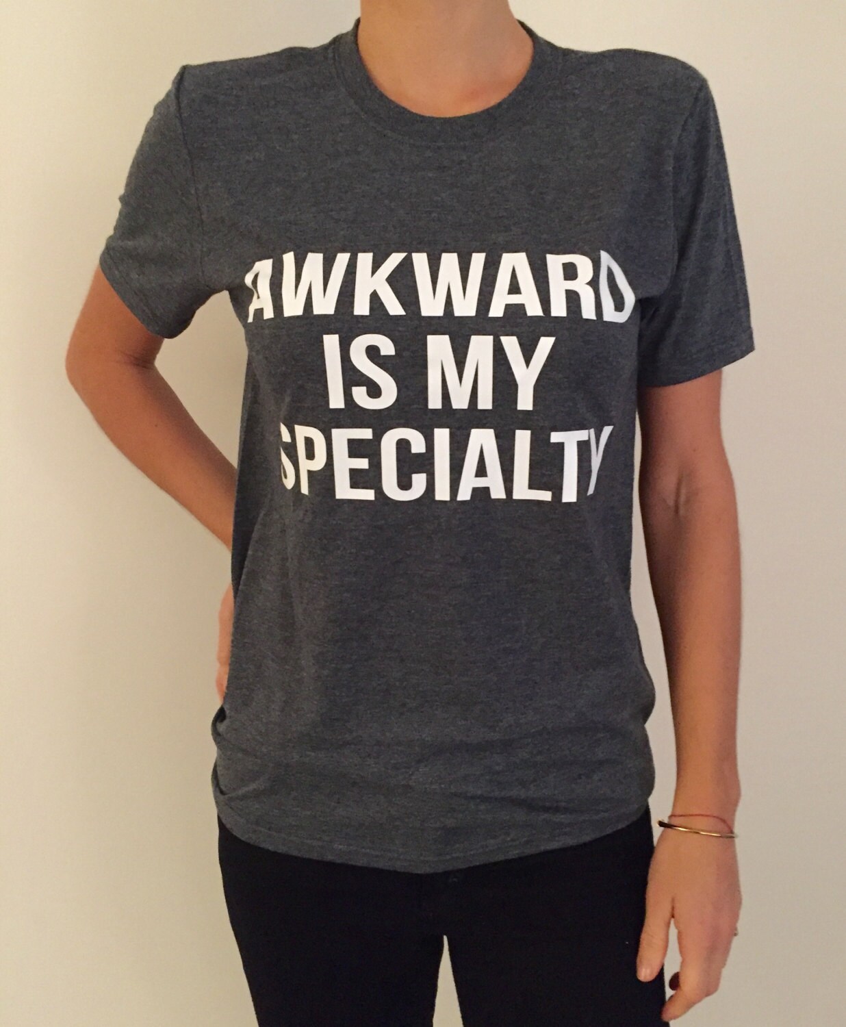 Awkward is my specialty Tshirt dark heather Fashion funny | Etsy