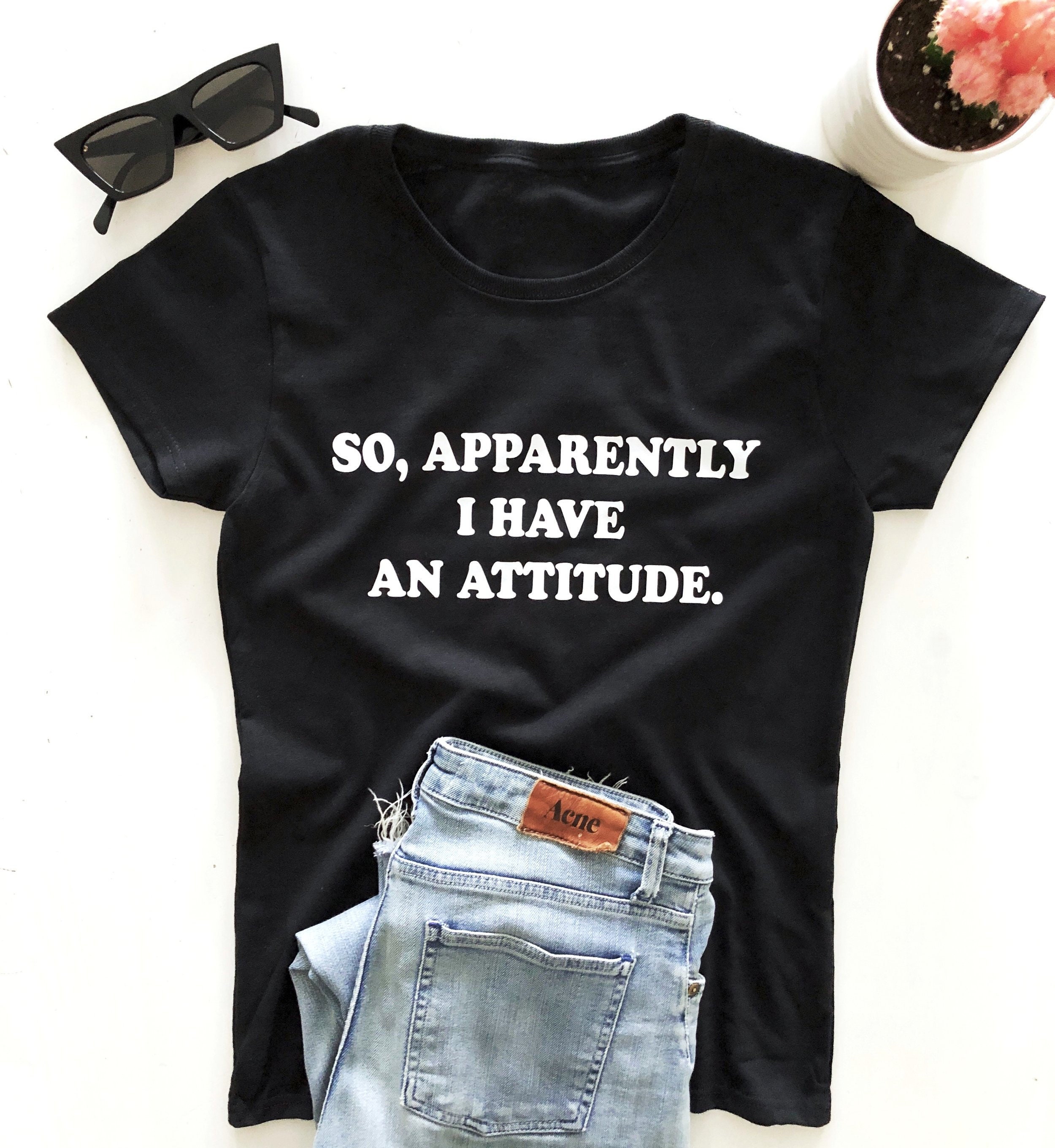 Attitude quotes t shirt Clearance