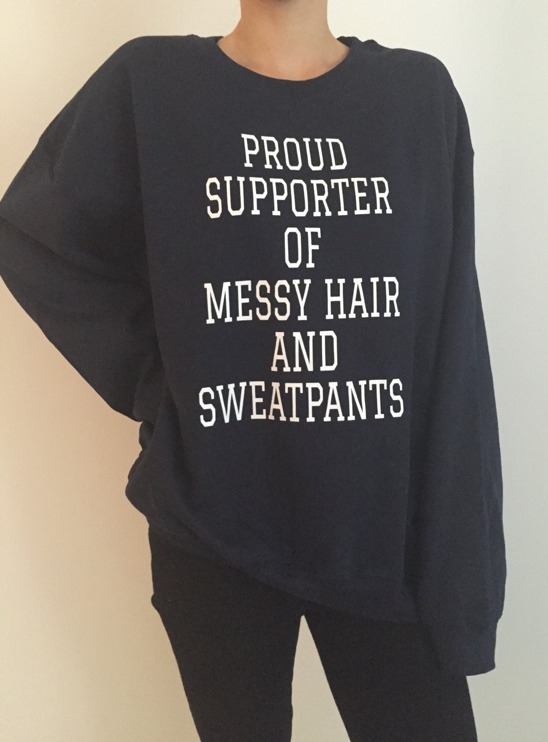 Proud Supporter of Messy Hair and Sweatpants Sweatshirt Navy - Etsy Hong Kong Proud Supporter of Messy Hair and Sweatpants Sweatshirt Navy - Etsy Hong Kong