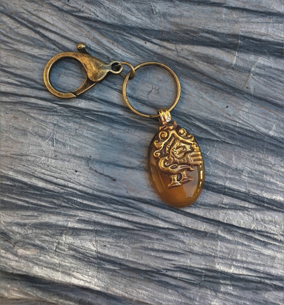 Boho Key Chain, Tribal Key Chain, Tibetan Key Chai