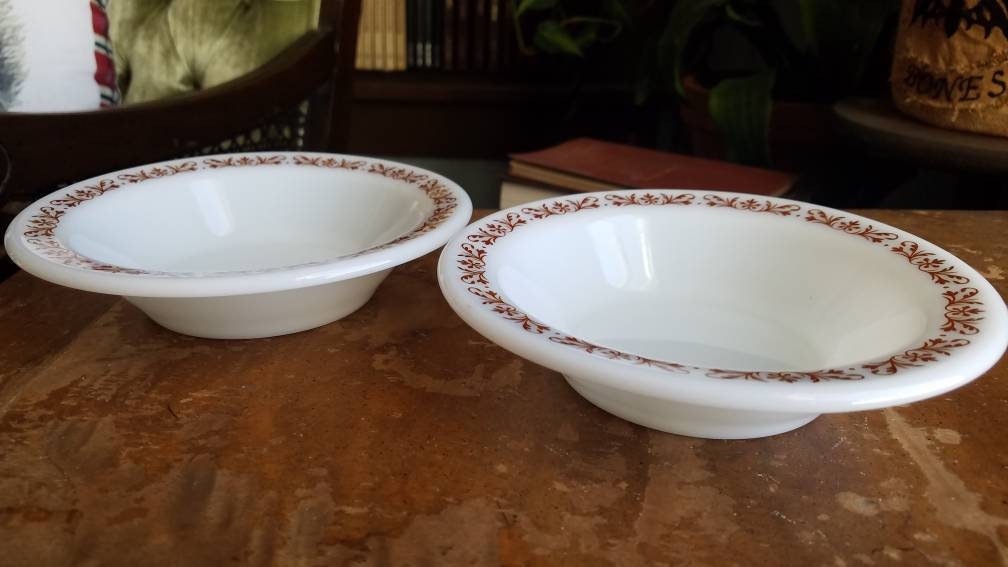 Vintage Pyrex Bowls Copper Filigree