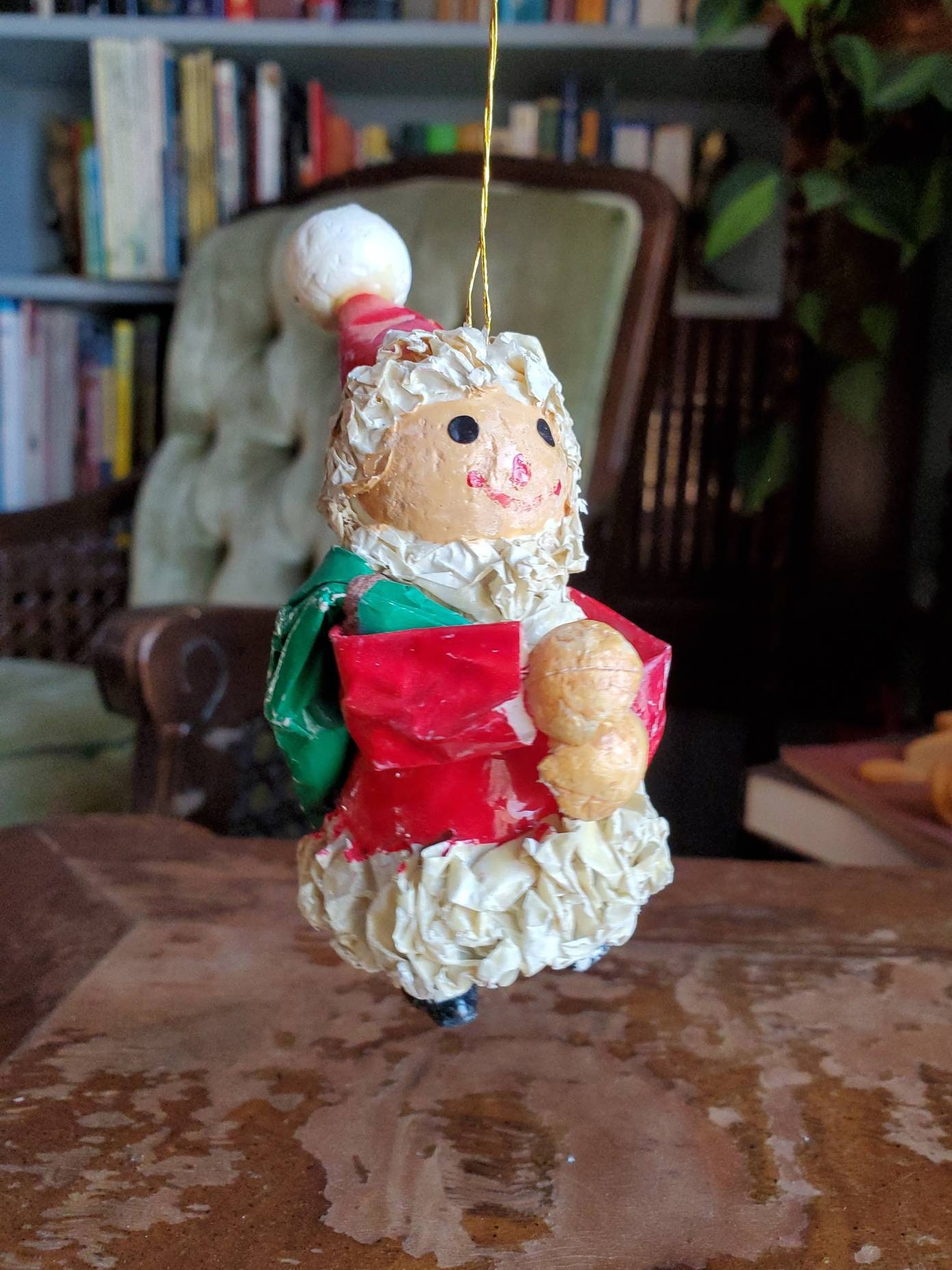 Vintage Paper Mache Christmas Ornaments 
