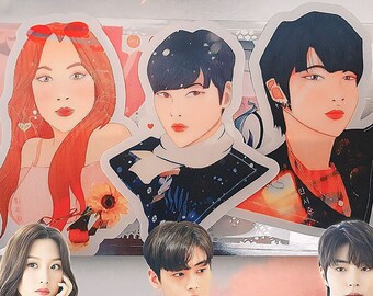 True Beauty Suho Seojun Ju-Kyung KDrama Transparent Stickers