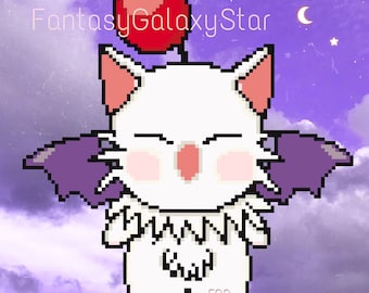 Final Fantasy Moogle Cross Stitching PDF File Download