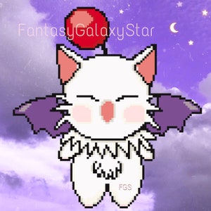 Final Fantasy Moogle Cross Stitching PDF File Download
