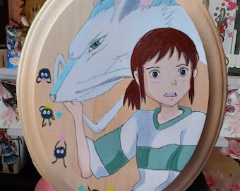 Spirited Away Kawaii Wood painting