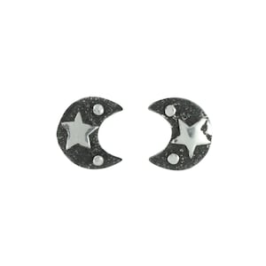 Crescent Moon Silver Earrings