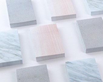 Marble Sticky Notes / Post-its // Marble, Granite, Concrete, Wood Patterned/Texture // Notepads // Memos // 80 SHEETS PER BLOCK