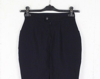 Vintage skirt size S dark blue high waist skirt